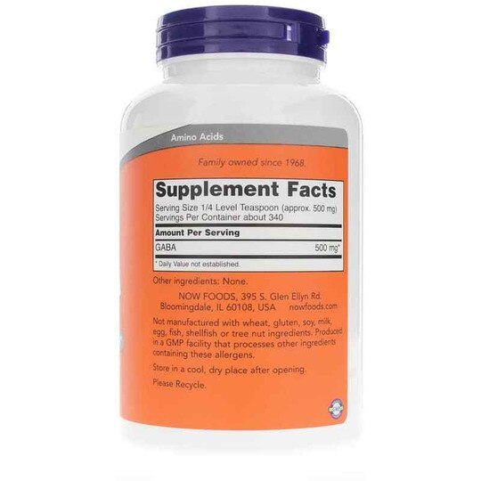 GABA Pure Powder, 6 Oz, NOW