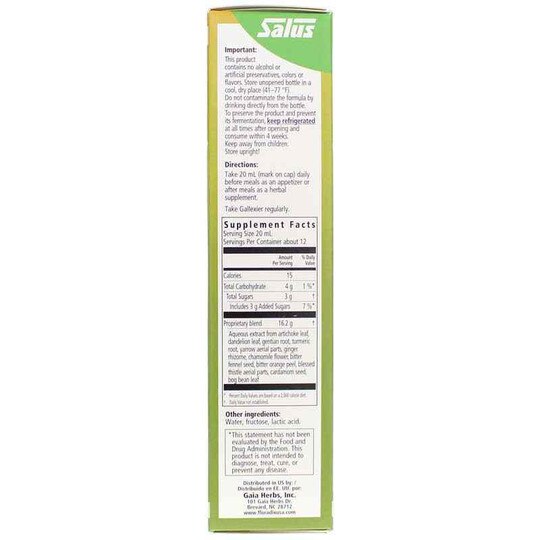 Gallexier Herbal Bitter Liquid Extract, 8.5 Oz, SAL