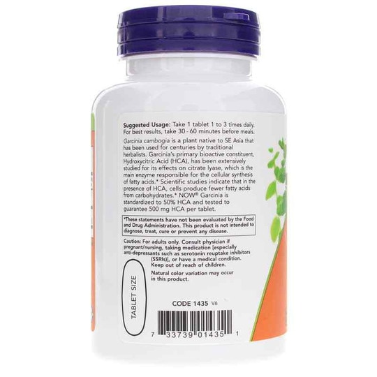 Garcinia 1000 Mg, 120 Tablets, NOW