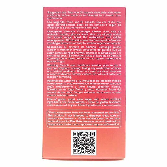 Garcinia Cambogia 500 Mg, 60 Veg Capsules, BNU