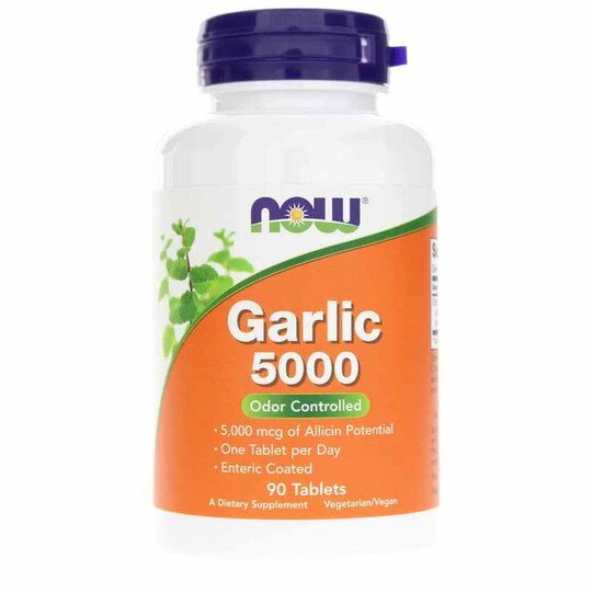 Garlic 5000 Odor Controlled, 90 Tablets, NOW