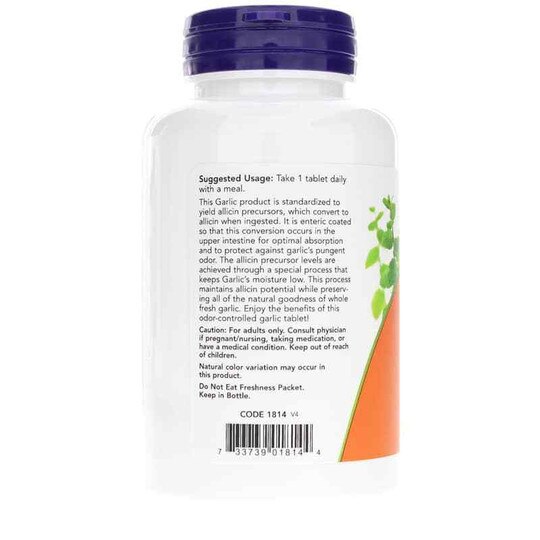 Garlic 5000 Odor Controlled, 90 Tablets, NOW