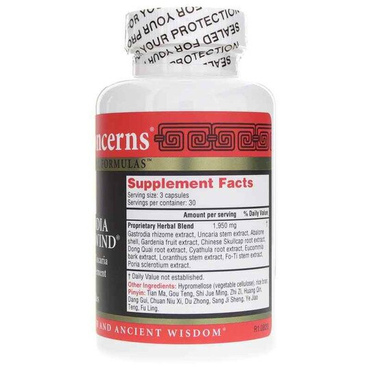 Gastrodia Relieve Wind Gastrodia & Uncaria, 90 Capsules, HLC