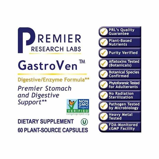 GastroVen Stomach and Digestive Support, 60 Veg Capsule, PRL