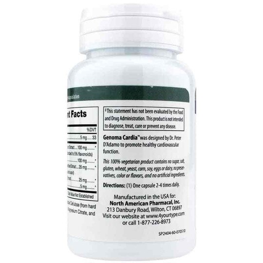Genoma Cardia, 60 Veg Capsules, DAPN