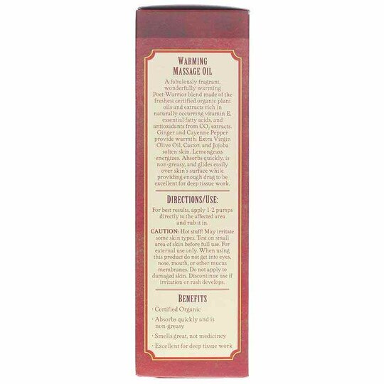 Ginger Deep Tissue Massage Oil, 4 Oz, BA