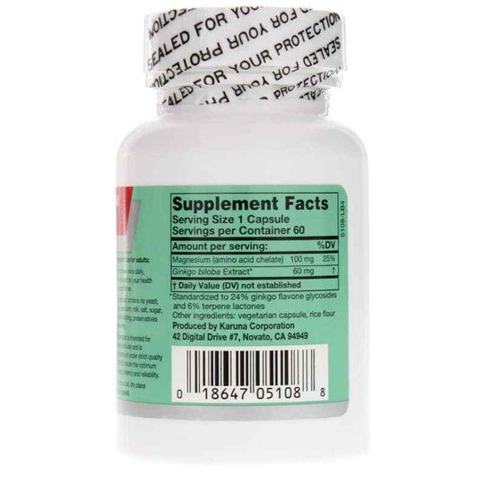 GinkgoMag, 60 Veg Capsules, KRU