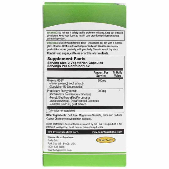 Ginsana Energy, 105 Veg Capsules, GNSA