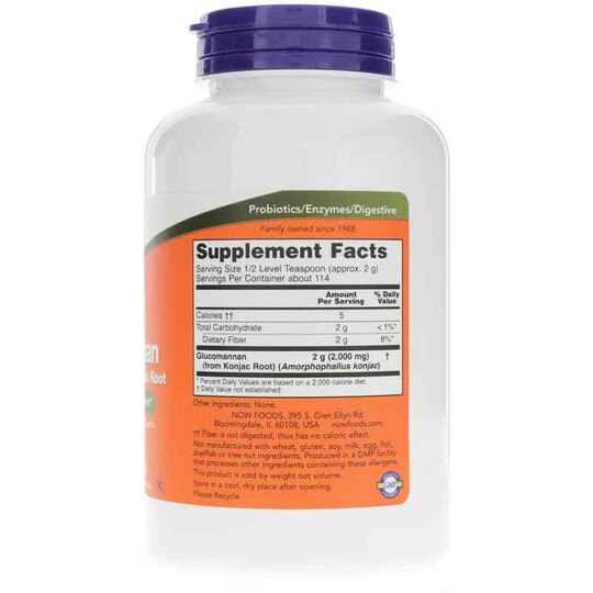 Glucomannan Pure Powder, 8 Oz, NOW