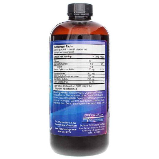Glucosamine 1500 Chondroitin-MSM Liquid, 16 Oz, DRA