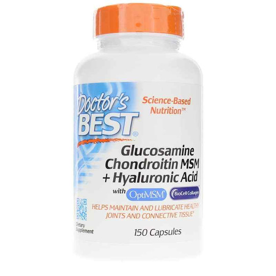 Glucosamine Chondroitin MSM + Hyaluronic Acid, 150 Caps, DRB