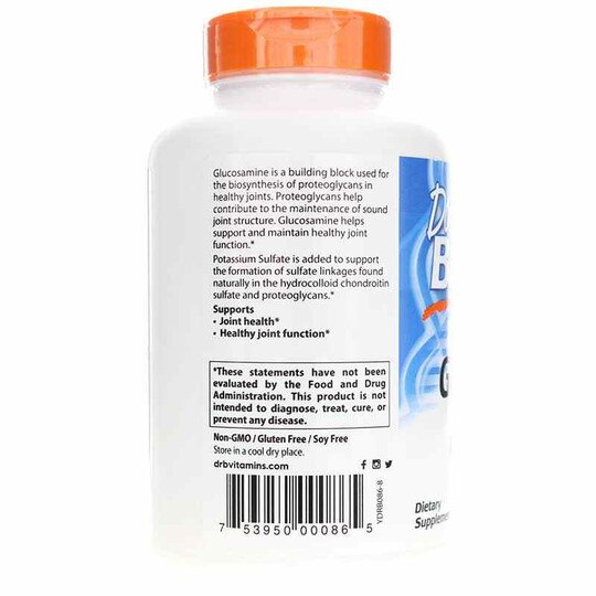 Glucosamine Sulfate 750 Mg, 180 Capsules, DRB