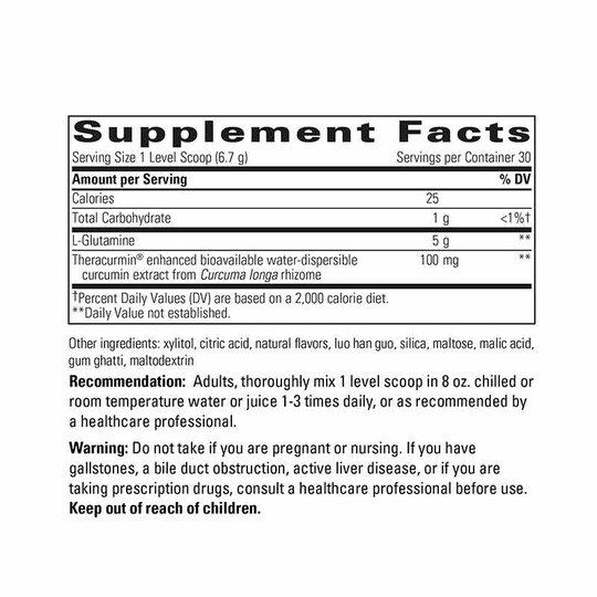 Glutamine Forte Powder Lemon Lime Flavor, 7.1 Oz, INT