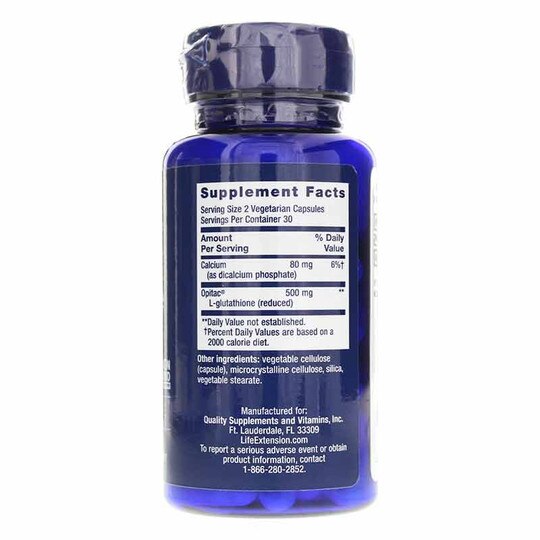 Glutathione 500 Mg, 60 Veg Capsules, LFE