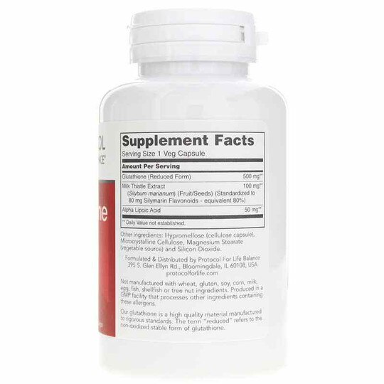 Glutathione 500 Mg, 60 Veg Capsules, PFLB