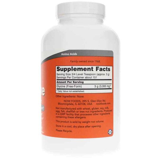 Glycine Pure Powder, 1 Lbs, NOW