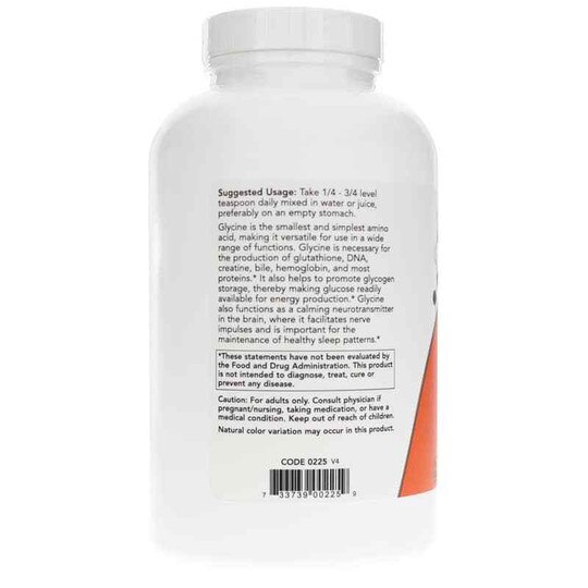 Glycine Pure Powder, 1 Lbs, NOW