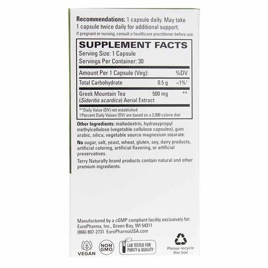 GMT23 Greek Mountain Tea, 30 Capsules, TNT