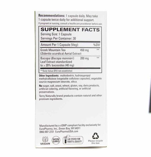 GMT23 Greek Mountain Tea + Bacopa, 30 Capsules, TNT