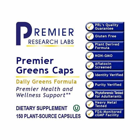 Greens Caps Greens Formula, 150 Veg Capsules, PRL