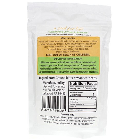 Ground Apricot Seed Meal, 6 Oz, APP