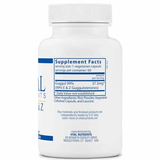 Guggul E & Z 99% 75 Mg, 60 Veg Capsules, VTN