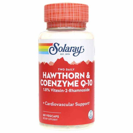 Hawthorn & Coenzyme Q-10, 60 Veg Capsules, Solaray, 60, SLR
