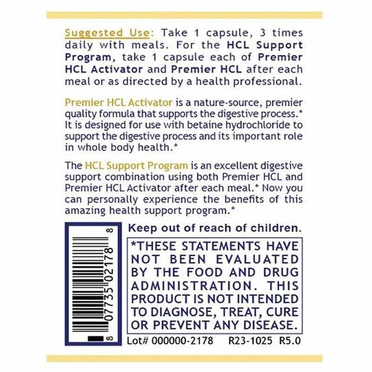 HCL Activator, 90 Veg Capsules, PRL