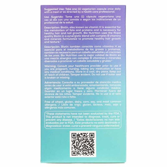 Healthy Hair With Biotin 10000 Plus, 60 Veg Capsules, BNU