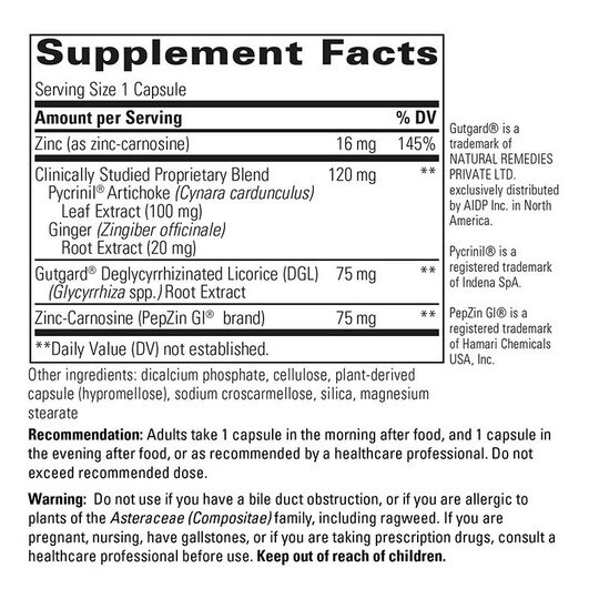 Heartburn Advantage, 60 Veg Capsules, INT