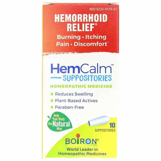 HemCalm Suppositories, 10 Suppositories, BOR