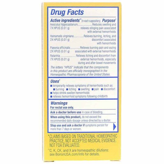 HemCalm Suppositories, 10 Suppositories, BOR