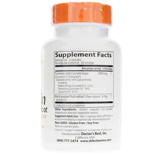 High Absorption Curcumin from Turmeric Root 500 Mg, 120, DRB
