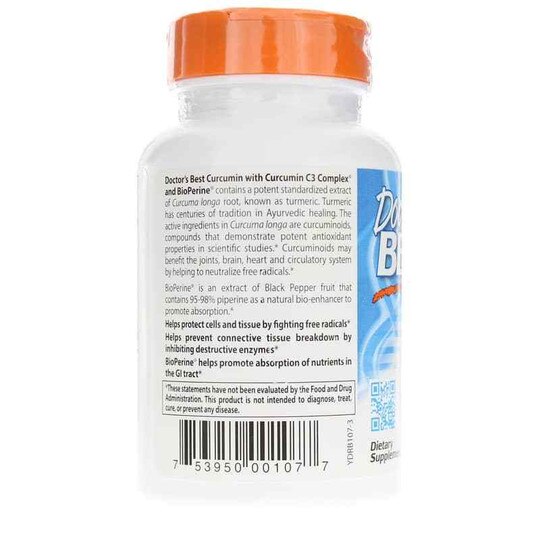 High Absorption Curcumin from Turmeric Root 500 Mg, 120, DRB