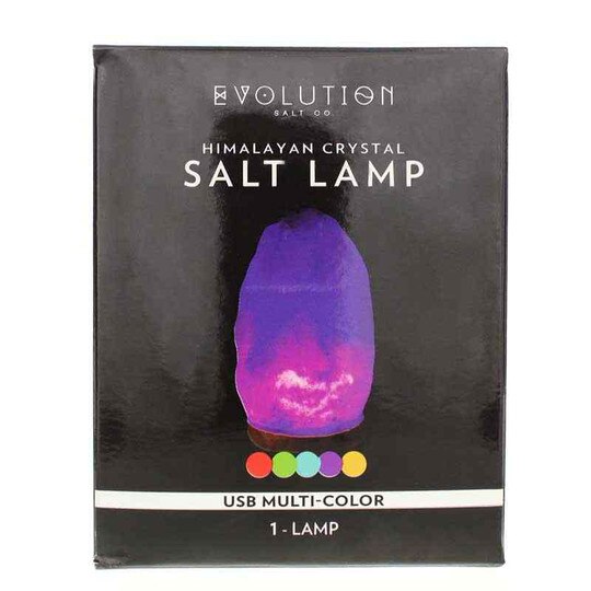 Himalayan Crystal Salt Lamp USB Multi-Color, 1 Piece(s), EVSC