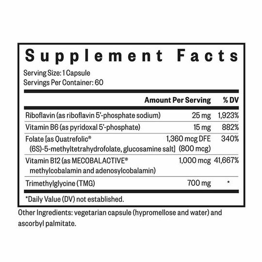 Homocysteine Nutrients, 60 Veg Capsules, SKH
