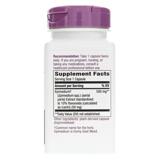 Horny Goat Weed 500 Mg, 60 Vegan Capsules, NWA