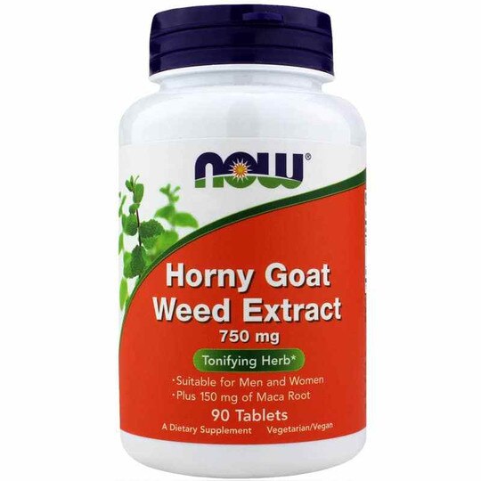 Horny Goat Weed Extract 750 Mg, 90 Tablets, NOW