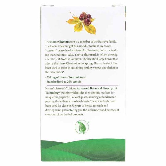 Horse Chestnut Standardized, 90 Veg Capsules, NAN