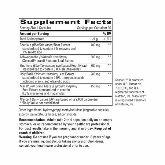 HPA Adapt Stress Resistance Complex, 120 Veg Capsules, INT