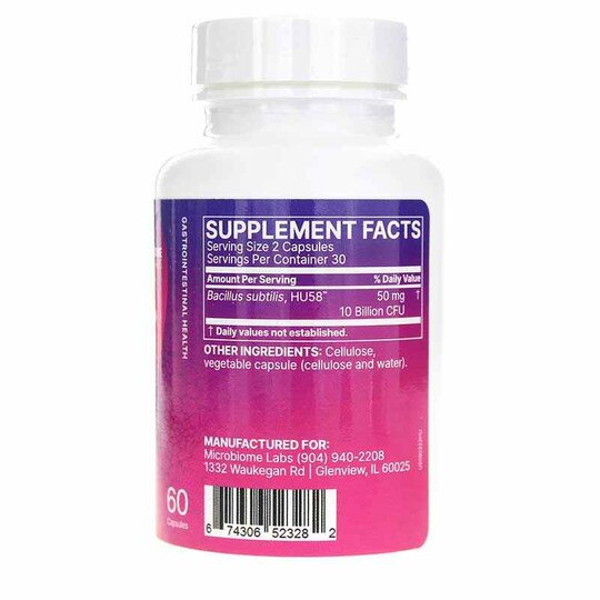 HU58 High Potency Bacillus Subtilis, 60 Capsules, MCBL