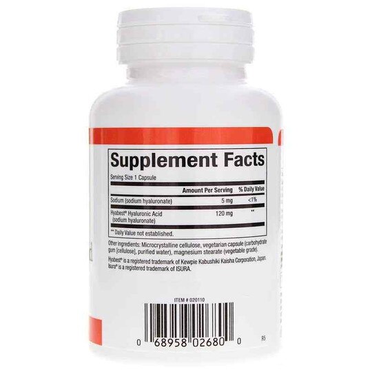 Hyabest Hyaluronic Acid 100 Mg, 60 Veg Capsules, NF