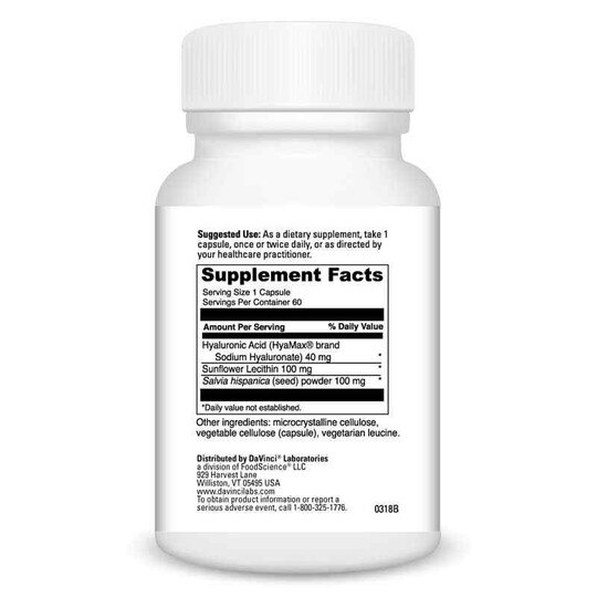 Hyaluronic Acid, 60 Veg Capsules, DL