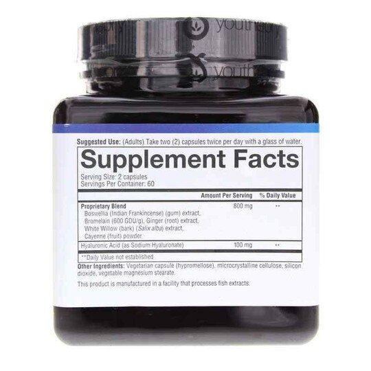 Hyaluronic Acid Advanced Formula, 120 Veg Capsules, YTY