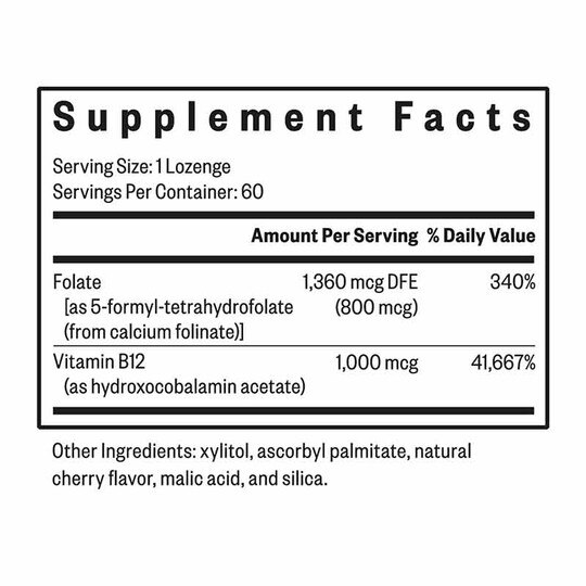Hydroxo B12 with Folinic Acid, 60 Lozenges, SKH