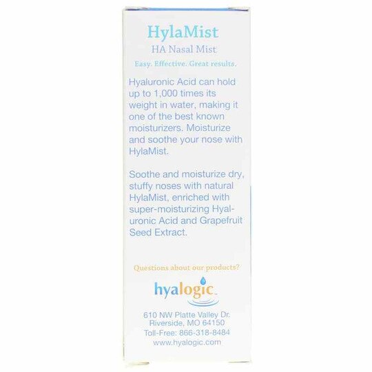 HylaMist HA Nasal Mist for Dry Nose, 2 Oz, HYG
