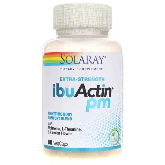 IbuActin PM, Extra Strength Formula, 90 Veg Capsules, SLR