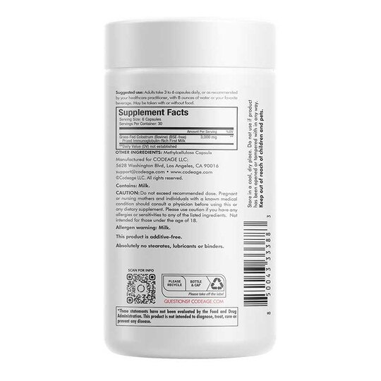 Immuno Colostrum, 180 Capsules, CDE