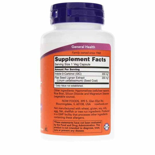 Indole-3-Carbinol I3C 200 Mg, 60 Veg Capsules, NOW