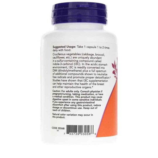 Indole-3-Carbinol I3C 200 Mg, 60 Veg Capsules, NOW